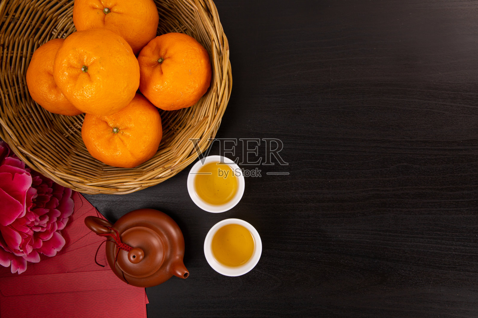 中国新年用顶景茶壶照片摄影图片