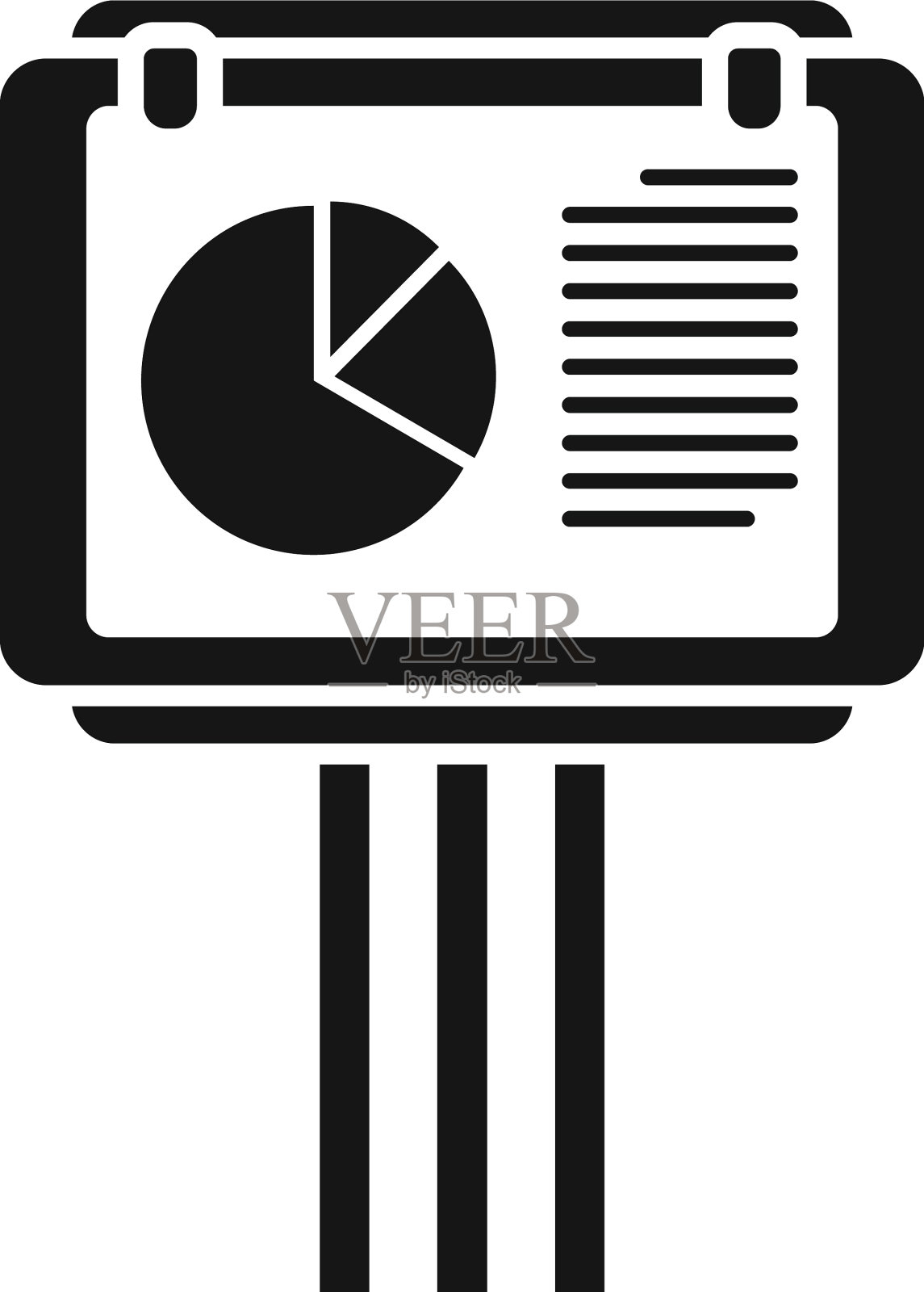 横幅信息图标简单的纸图表图标素材