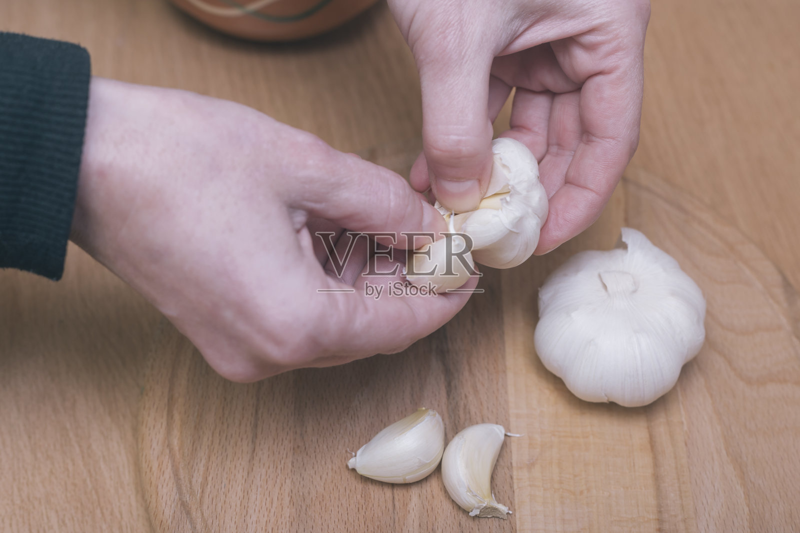 准备大蒜照片摄影图片