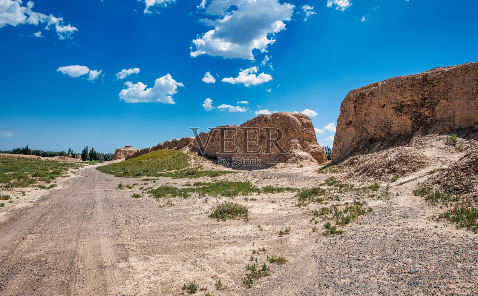 丝绸之路上的古骆驼城照片摄影图片