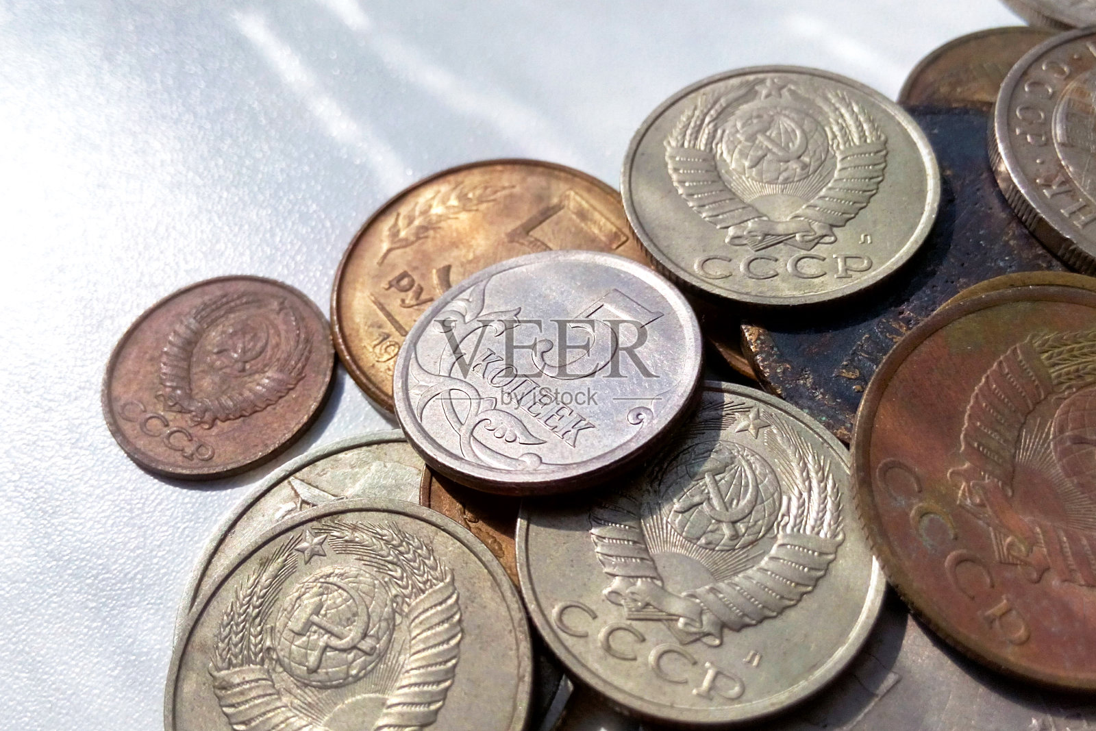 苏联的硬币照片摄影图片