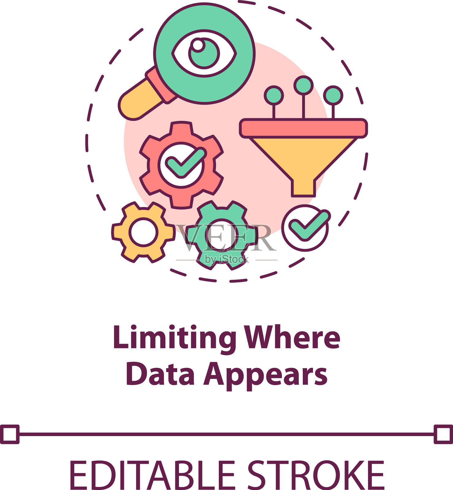 限制数据出现概念图标插画图片素材