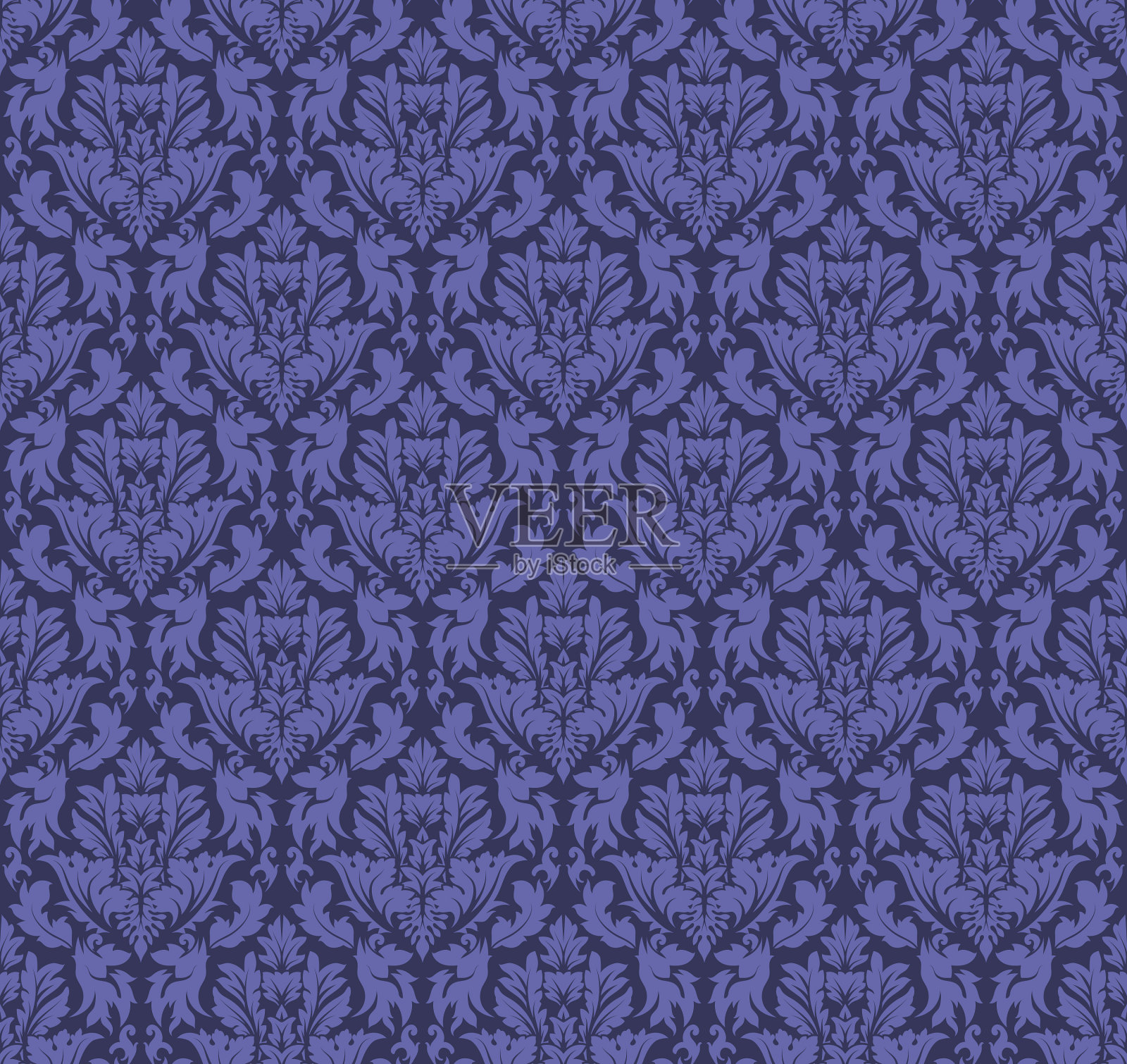 大马士革无缝模式插画图片素材