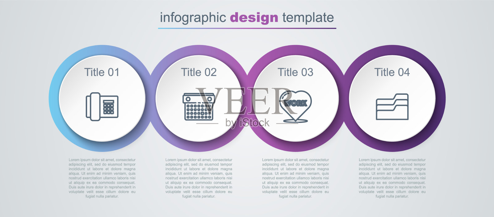 集线电话日历心与文字工作插画图片素材