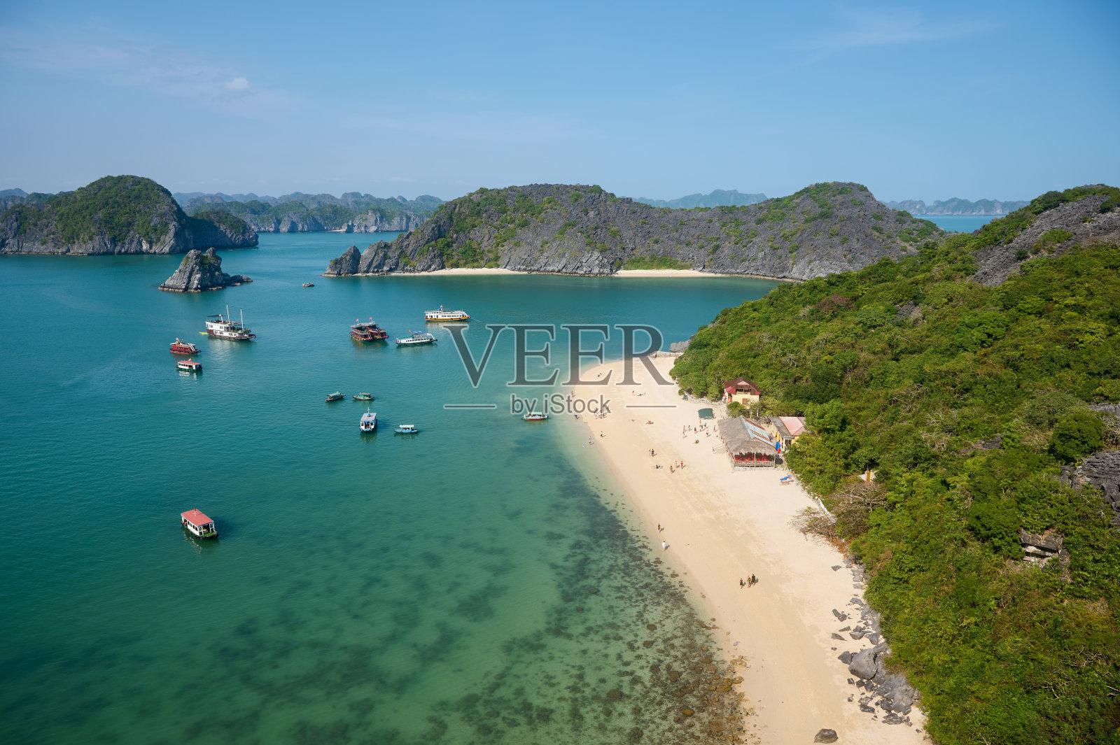 鸟瞰猫巴猴子岛海滩照片摄影图片