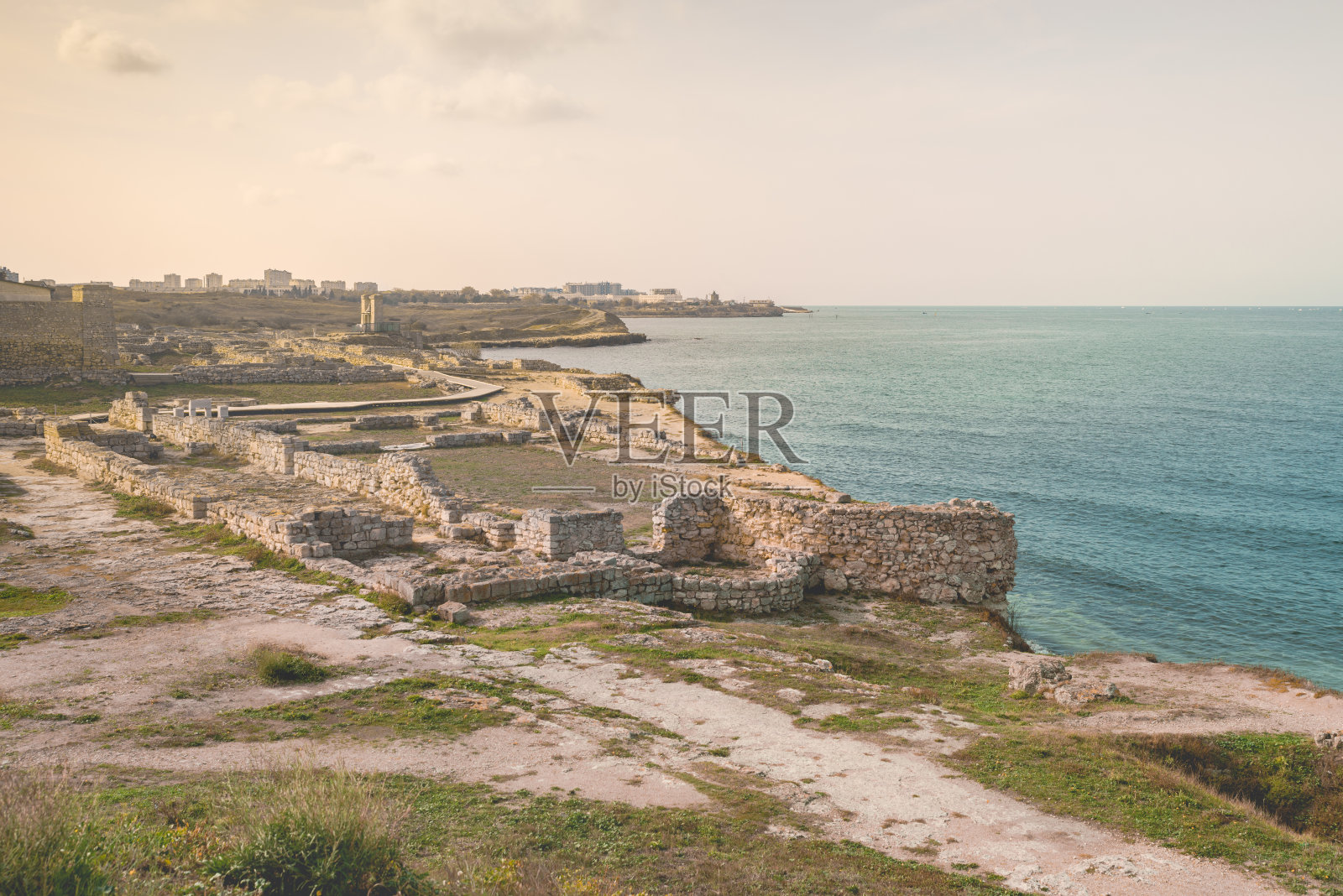 克里米亚切索内斯的陶里克切索内斯古城照片摄影图片