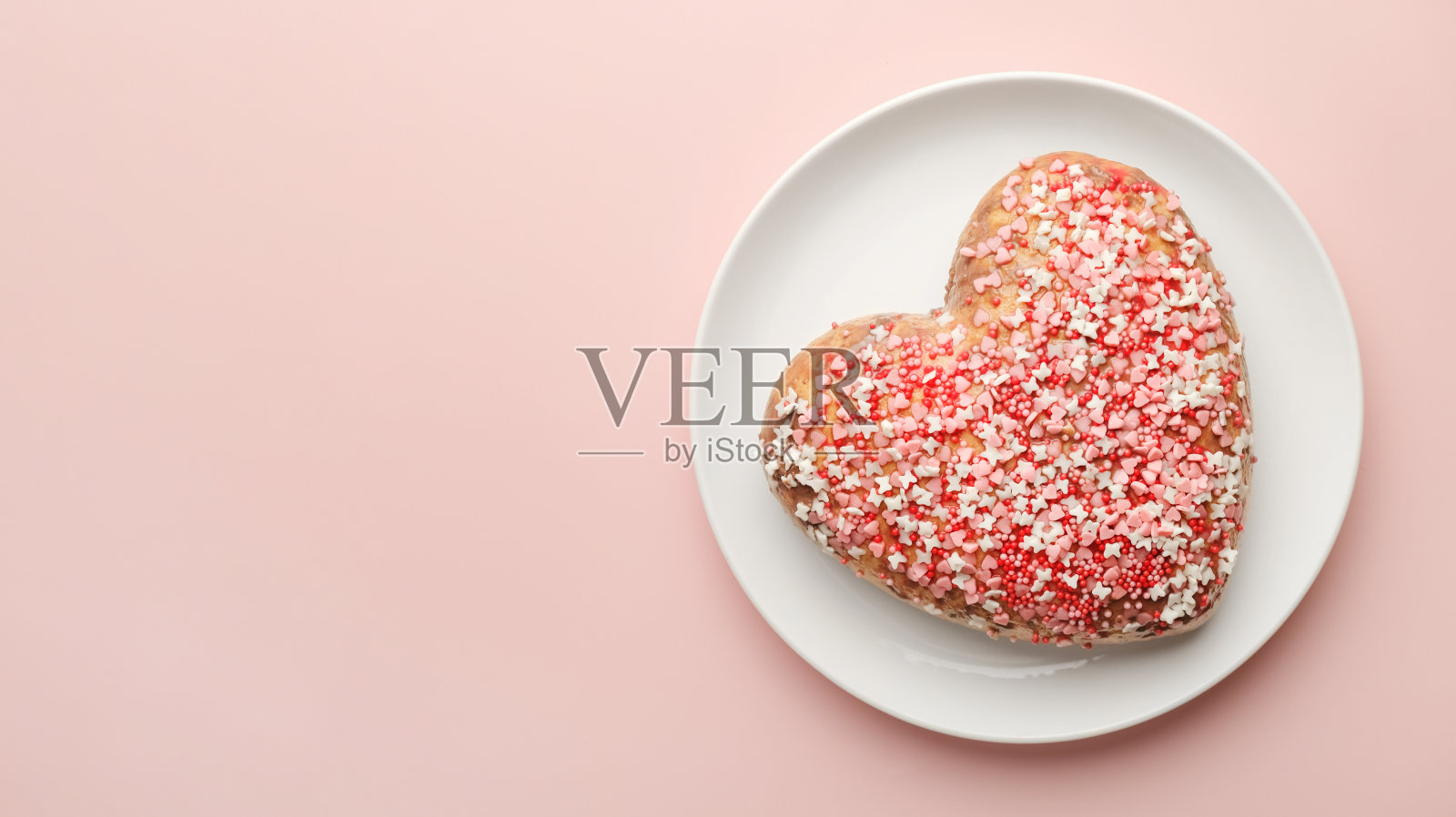 情人节甜蜜美食背景，留白照片摄影图片