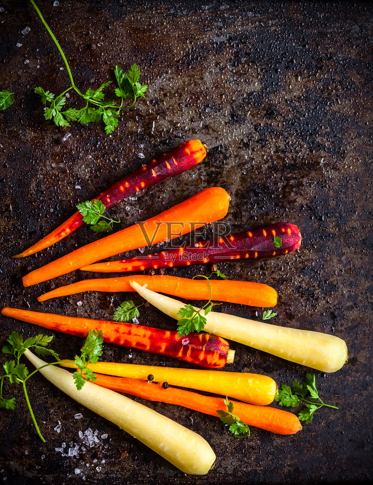 彩虹胡萝卜照片摄影图片