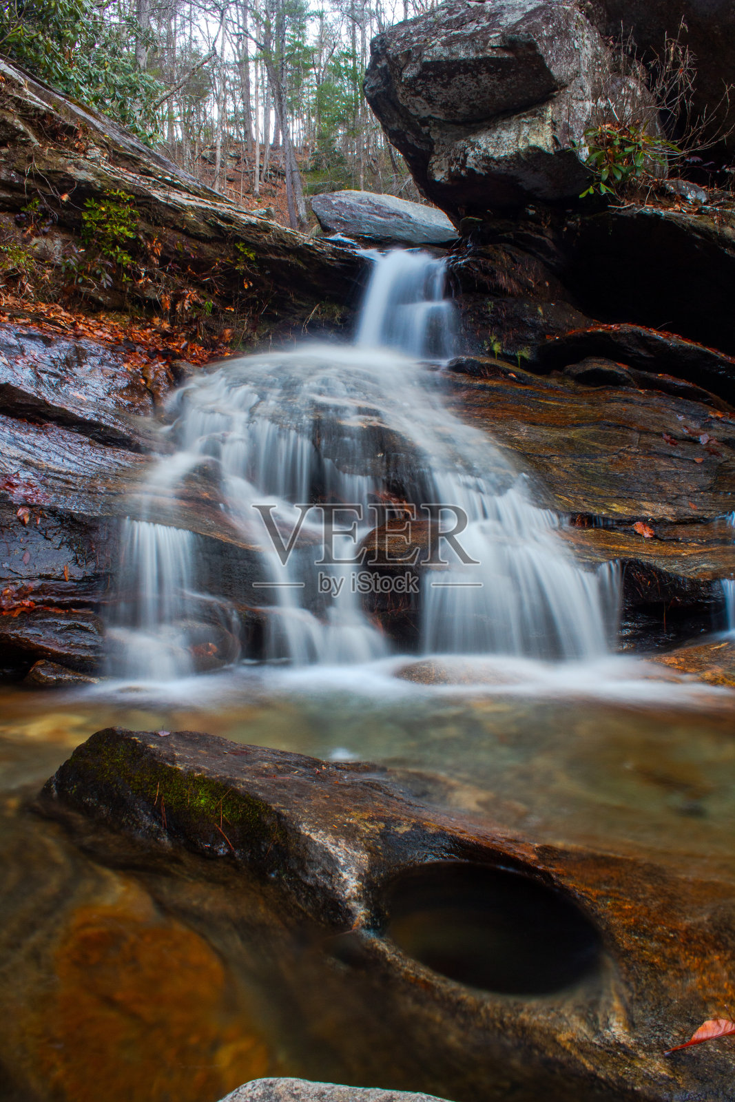南山州立公园的瀑布照片摄影图片