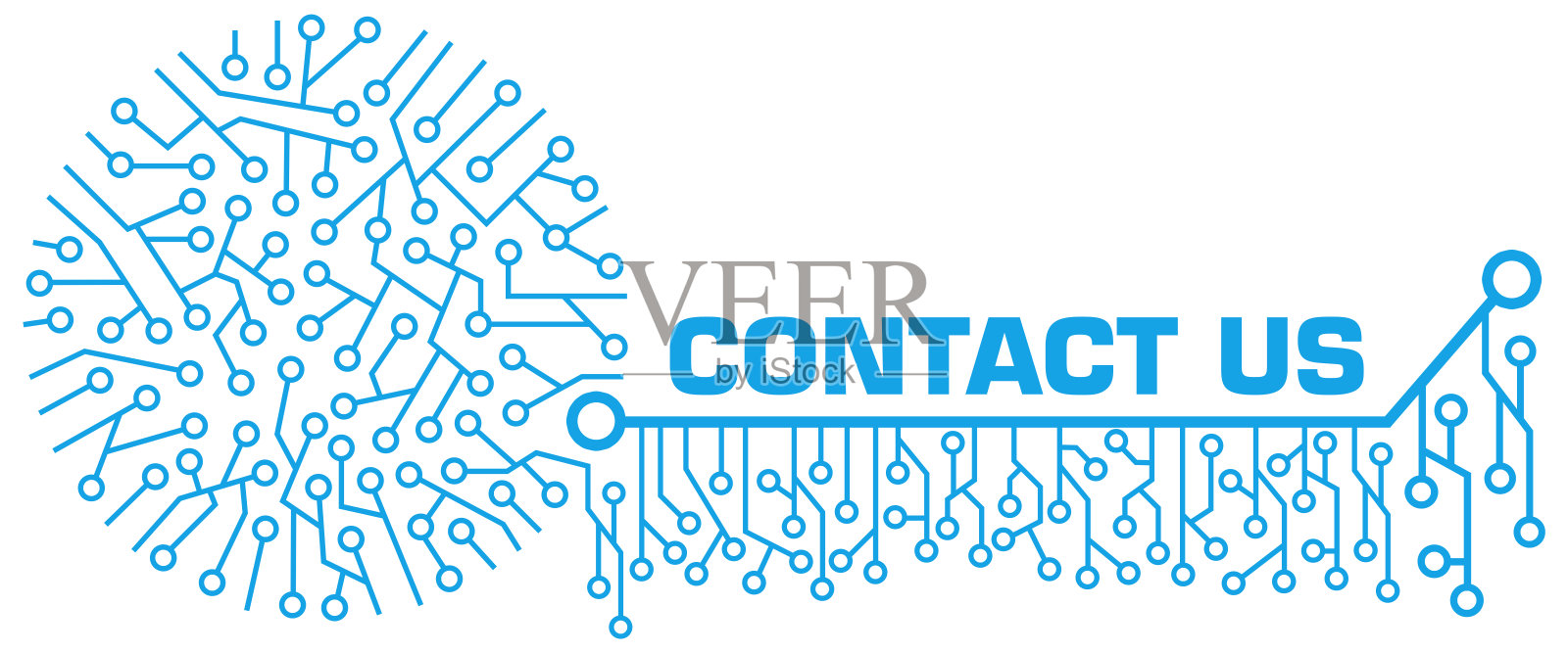 联系我们电路循环额外元素文本插画图片素材