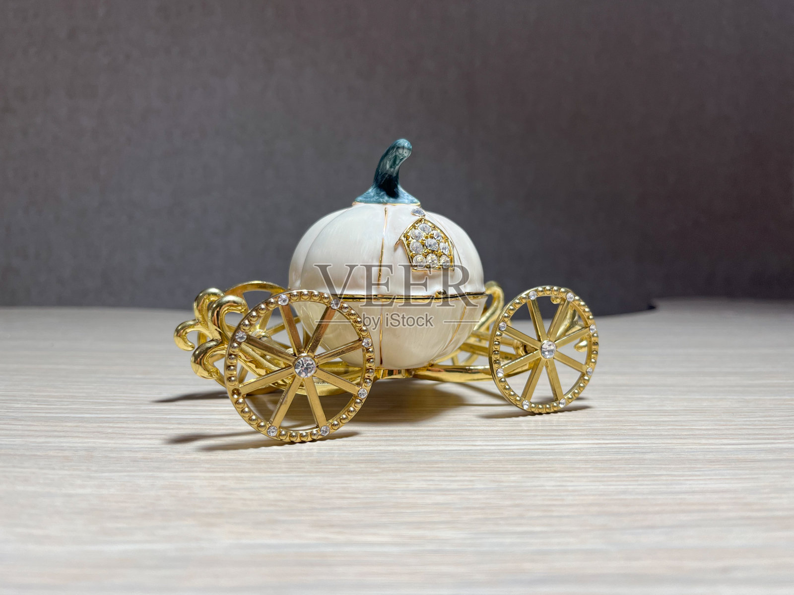 装饰的金色南瓜马车从灰姑娘特写照片摄影图片