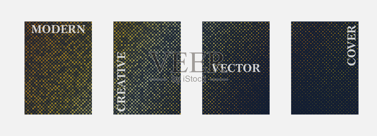 矢量半色调封面设计模板。布局设置为书籍，相册，笔记本，报告，杂志的封面。网点半色调渐变效果，现代抽象设计。计划和日记封面印刷。设计模板素材