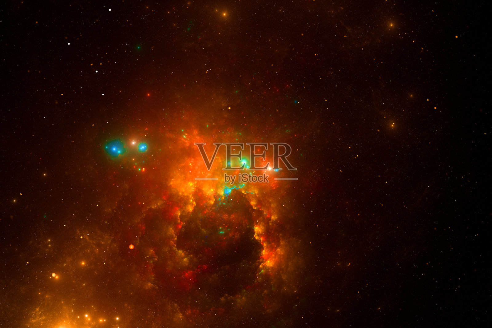 太空星系星云背景插画图片素材