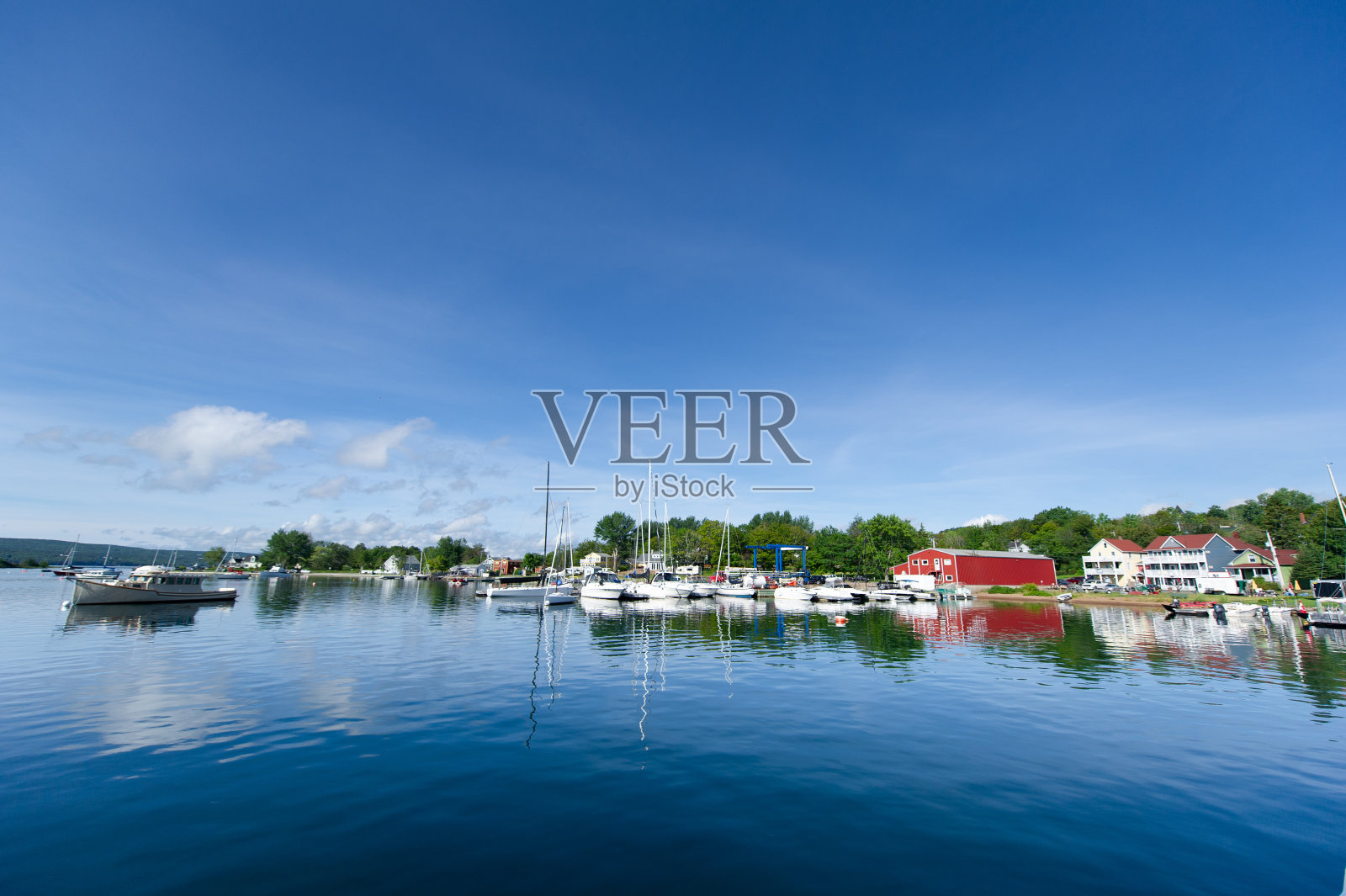 新斯科舍巴德甲板码头的景色照片摄影图片