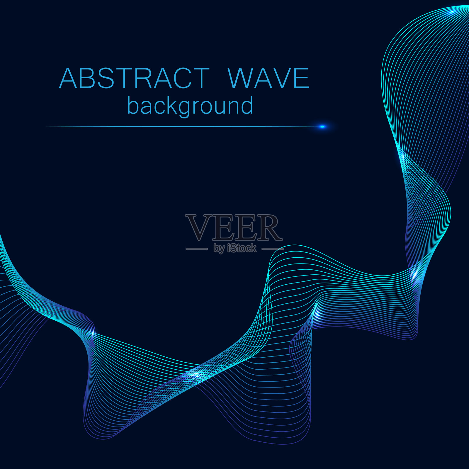 抽象音乐波浪元素的设计。矢量插图平滑运动动力学。每股收益10。插画图片素材