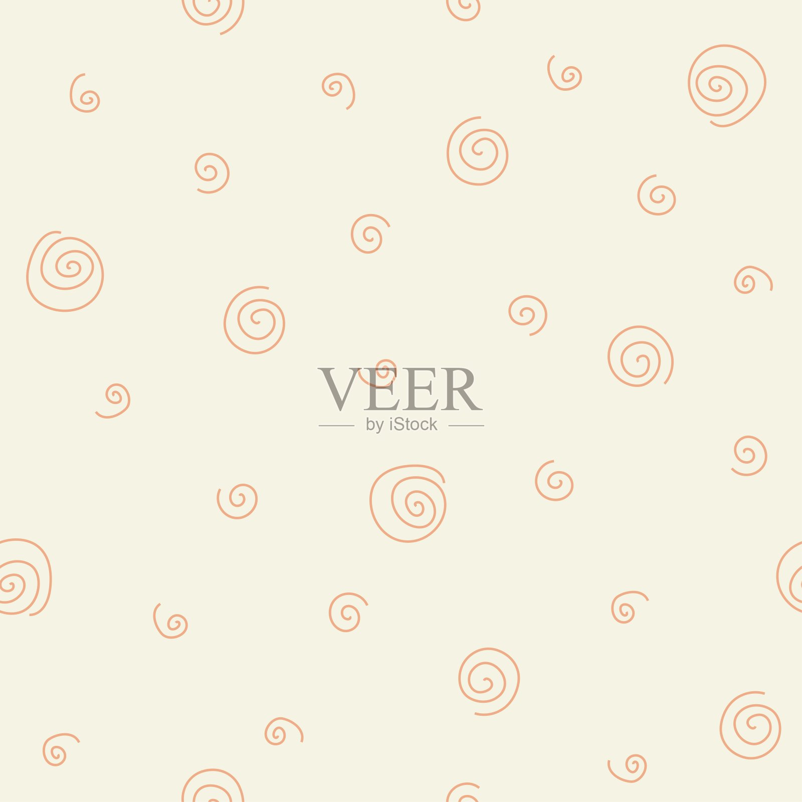 无缝无尽的模式与螺旋平面矢量插图插画图片素材