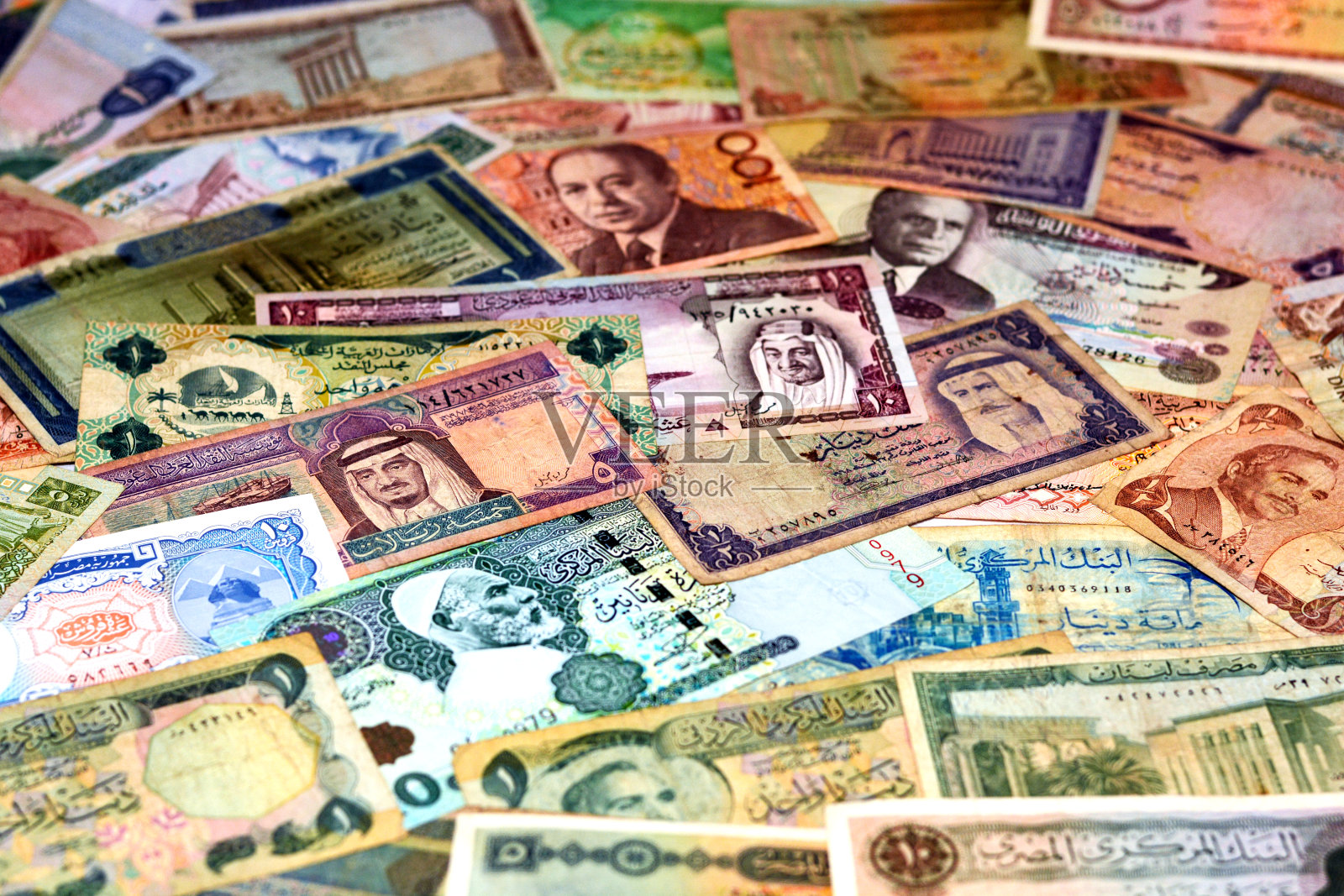 世界各国旧纸币背景照片摄影图片