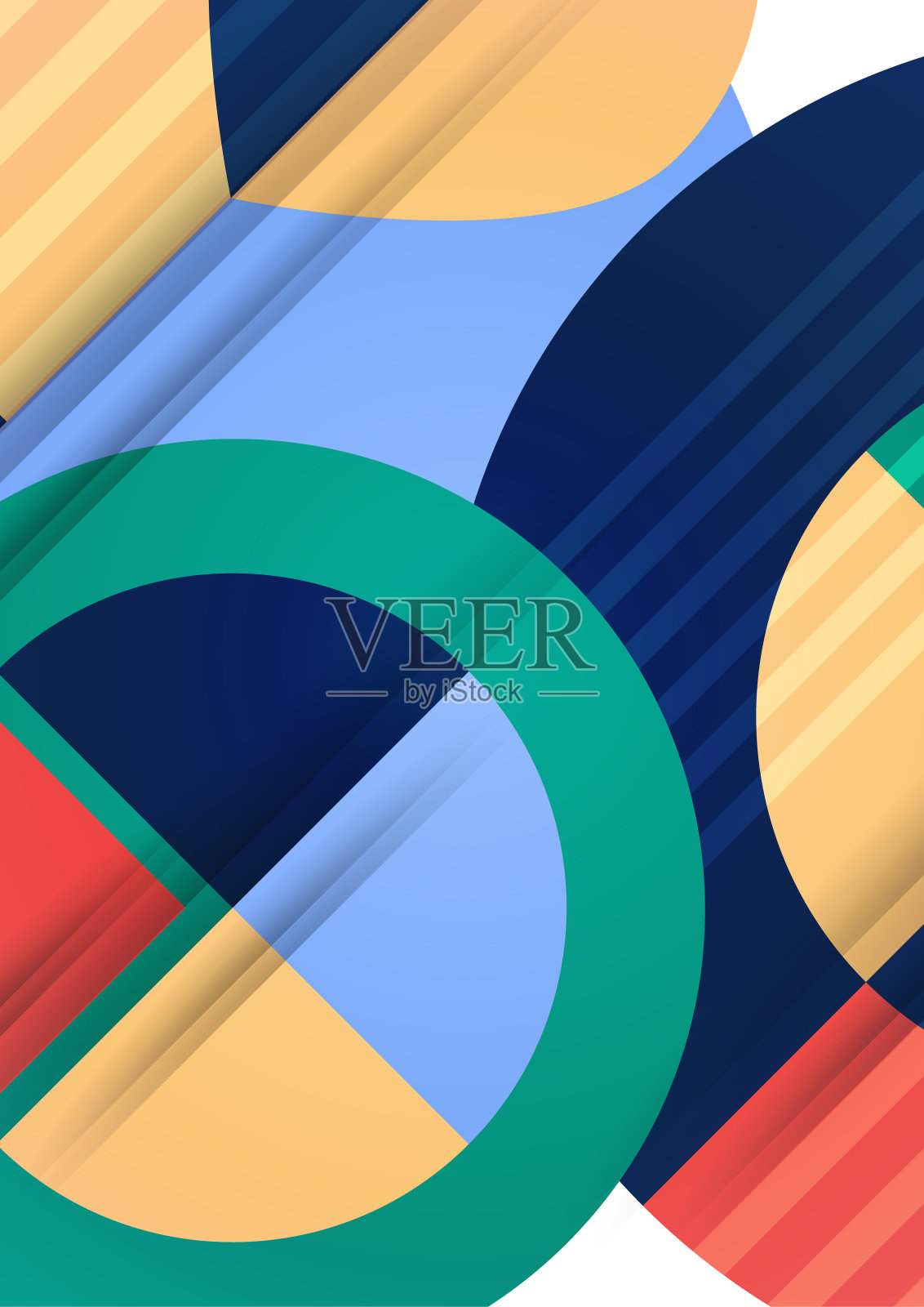 圆形抽象背景，几何圆形现代设计模板。向量插画图片素材