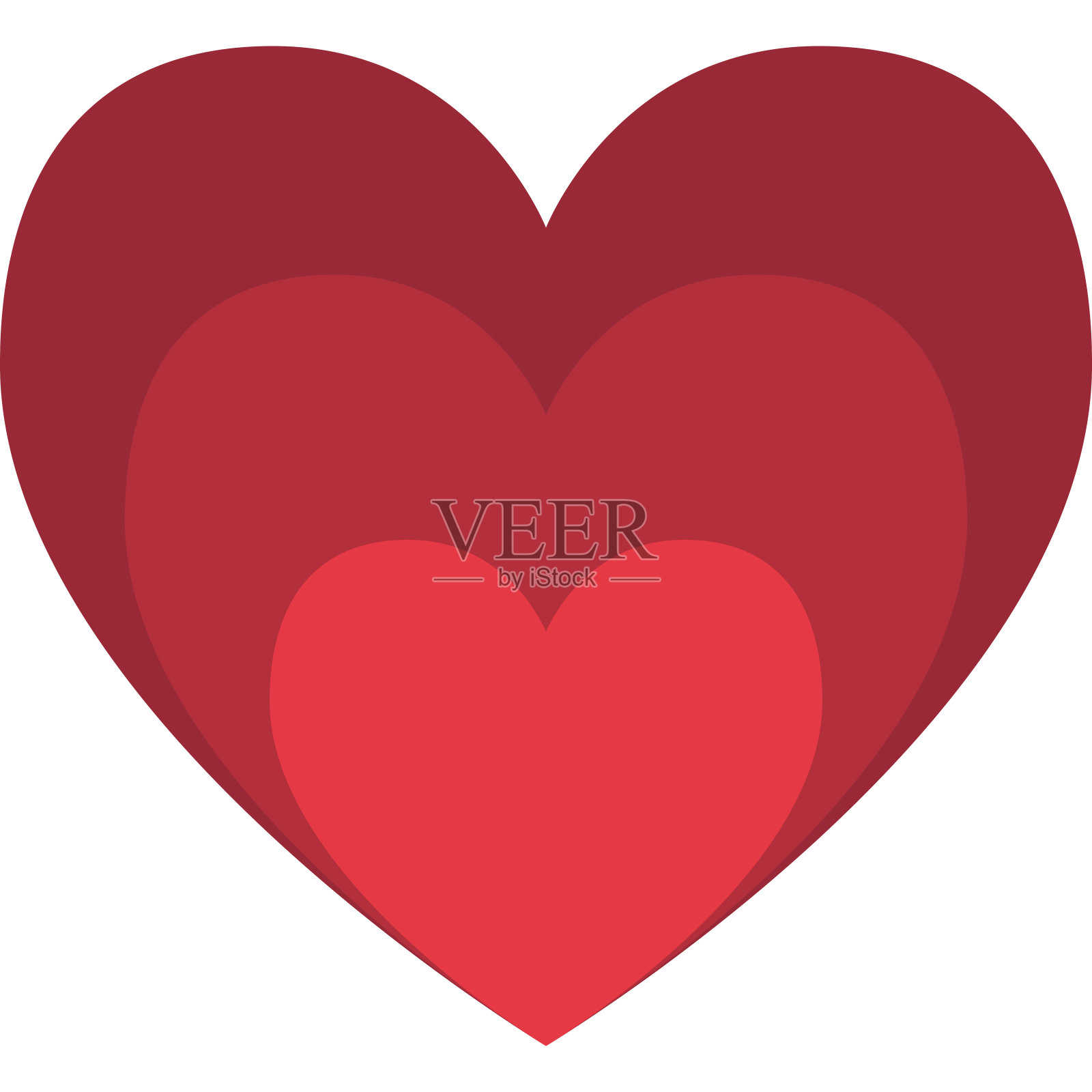 增长心脏填充图标矢量插画图片素材