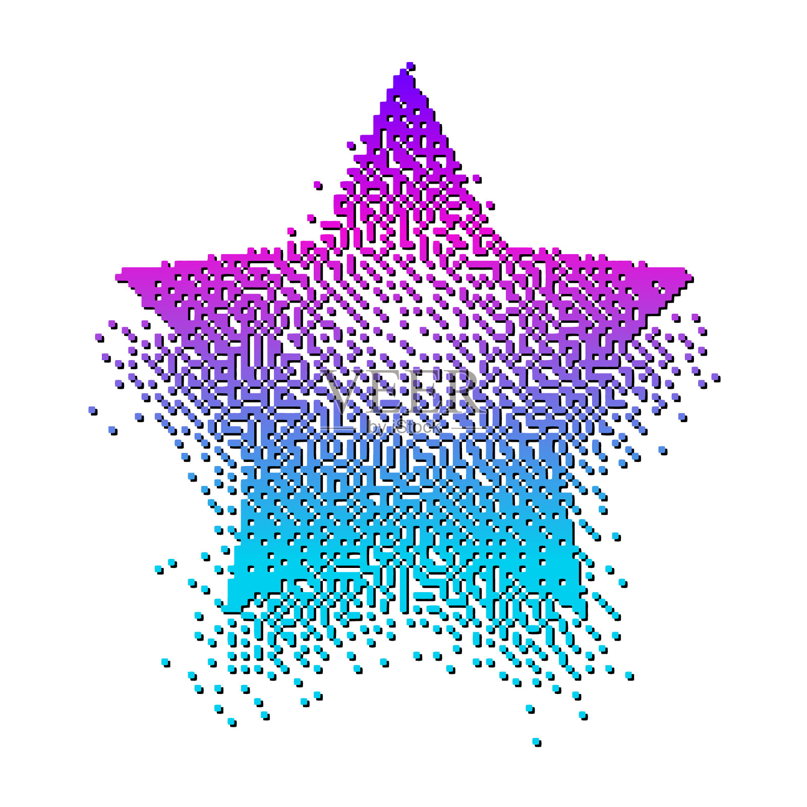 星号与位图效果插画图片素材