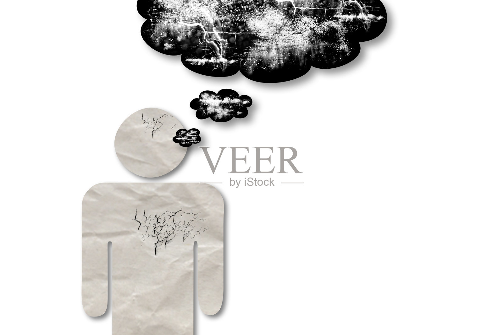 心理健康相关手册：抑郁症，消极想法照片摄影图片