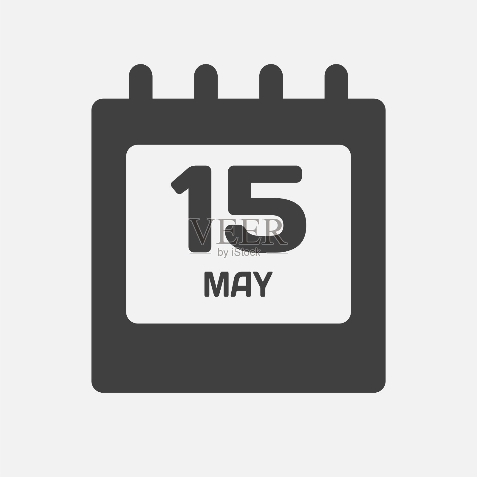 图标日日期5月15日，模板日历页插画图片素材