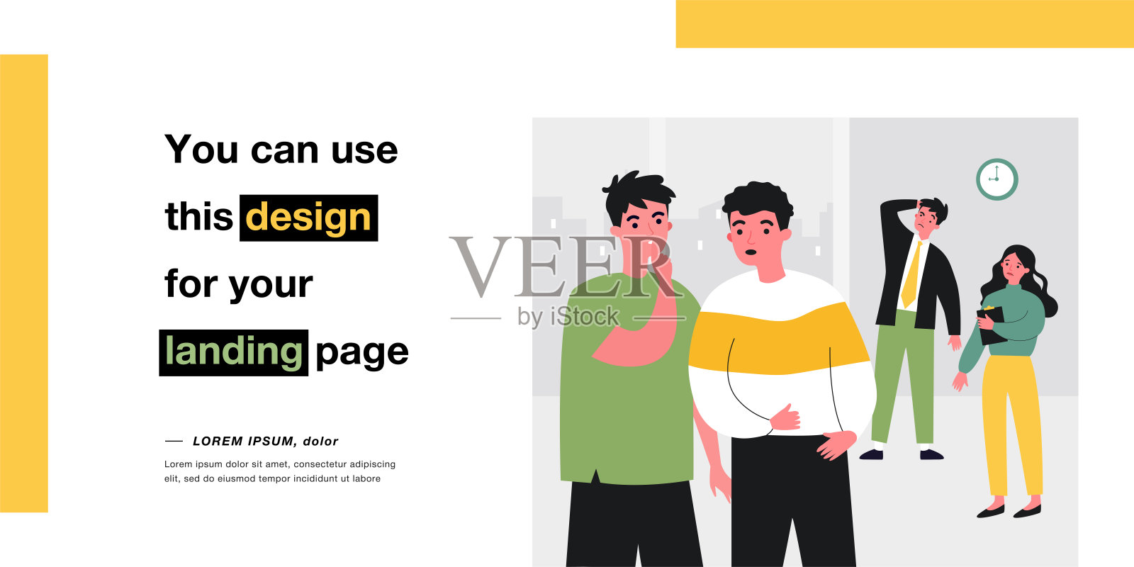 办公室职员八卦同事的约会插画图片素材