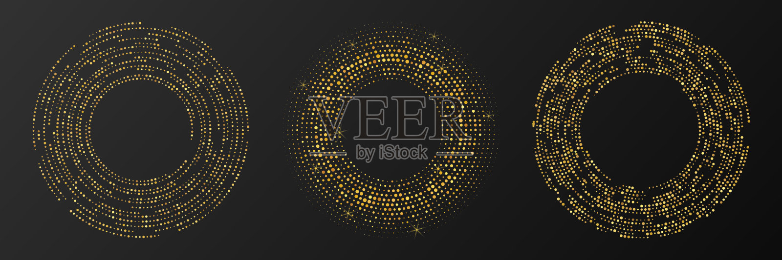 摘要金发光半色调点背景插画图片素材