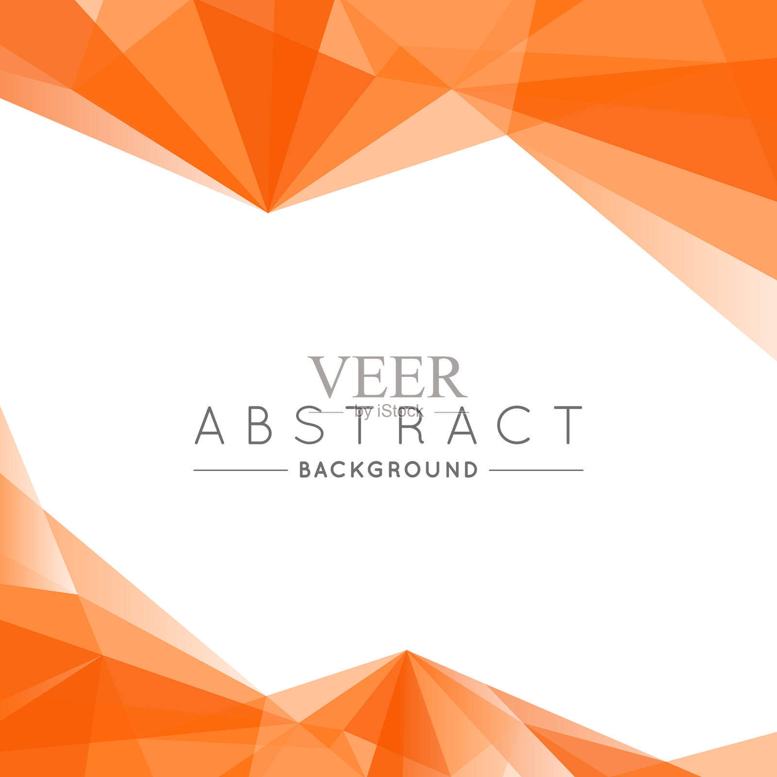 现代几何橙色和白色抽象矢量背景在设计中使用。多边形纹理与文本。插画图片素材