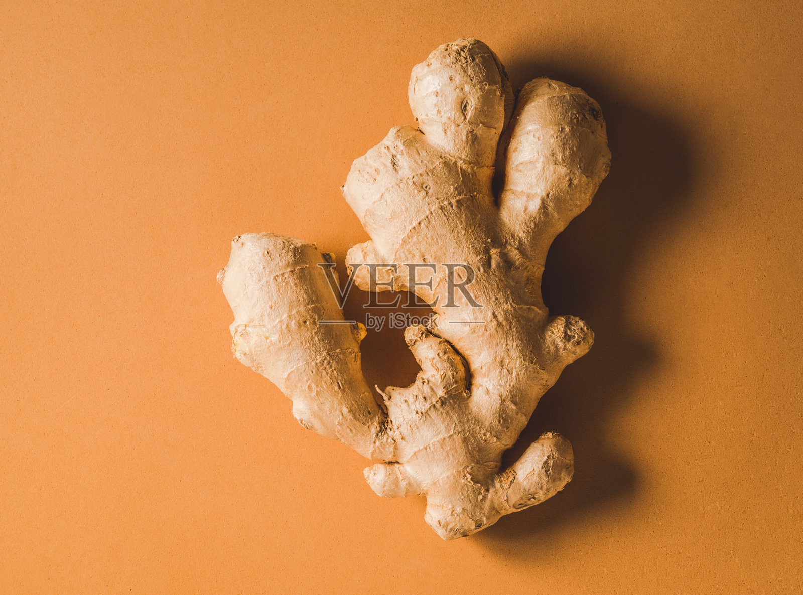 姜根背景复制空间顶视图。照片摄影图片