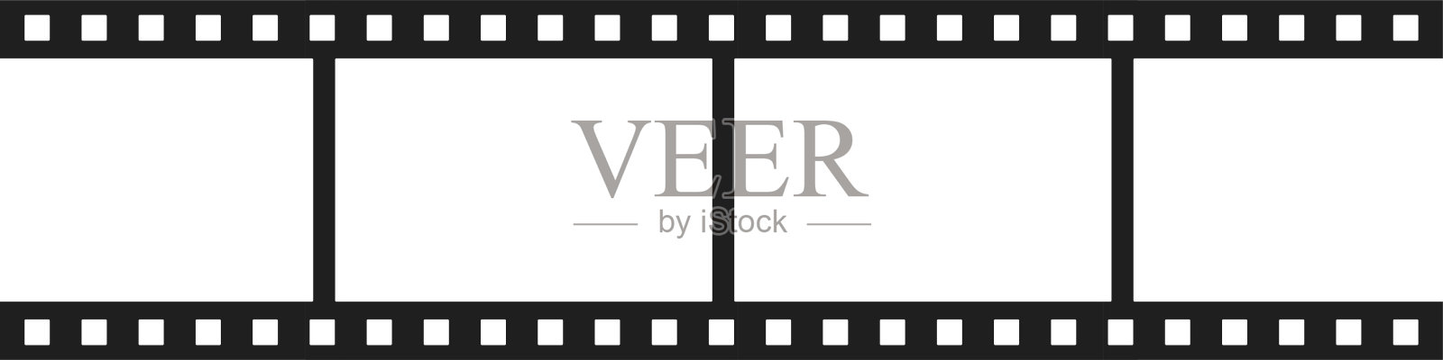 空白薄膜带。35毫米电影。电影的概念。矢量图插画图片素材