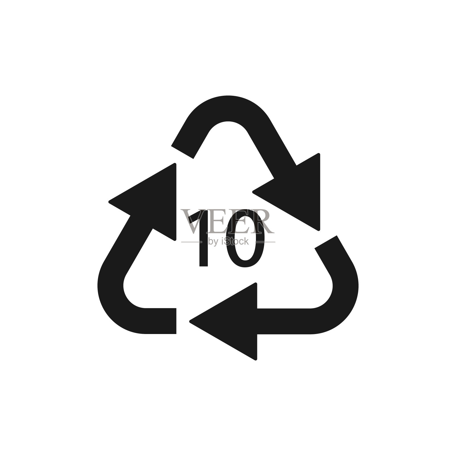 电池回收代码10 NiCD。矢量图插画图片素材