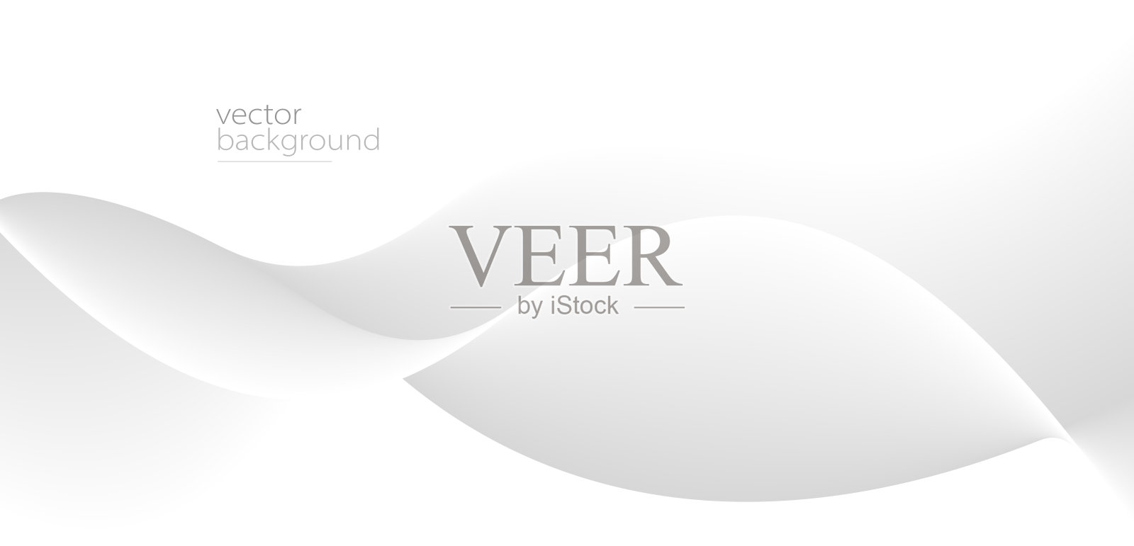 平滑流动的波浪形状梯度矢量抽象背景，浅灰色设计曲线线能量运动，放松的图像或技术。插画图片素材