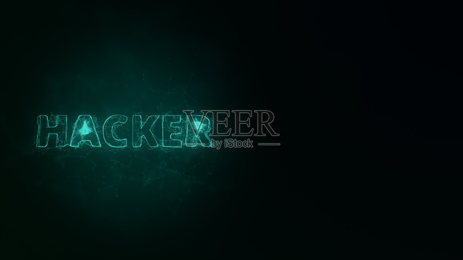 黑客头衔具有丛效应。用点连接的线。行标题丛插画图片素材