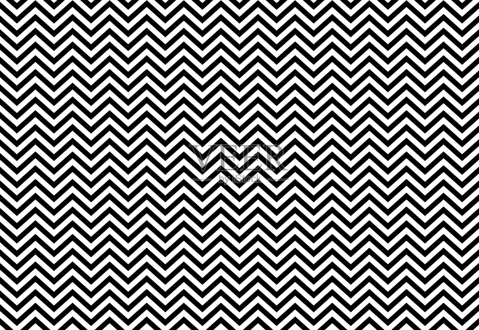 锯齿形无缝图案。几何线模式。锯齿形雪佛龙背景。黑白抽象结构。波浪的背景。向量插画图片素材