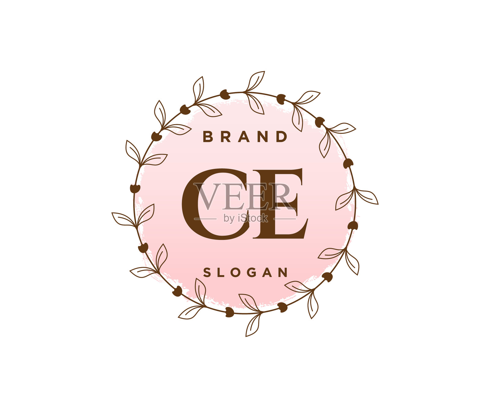 初始ce女性标志，可用于自然沙龙设计元素图片