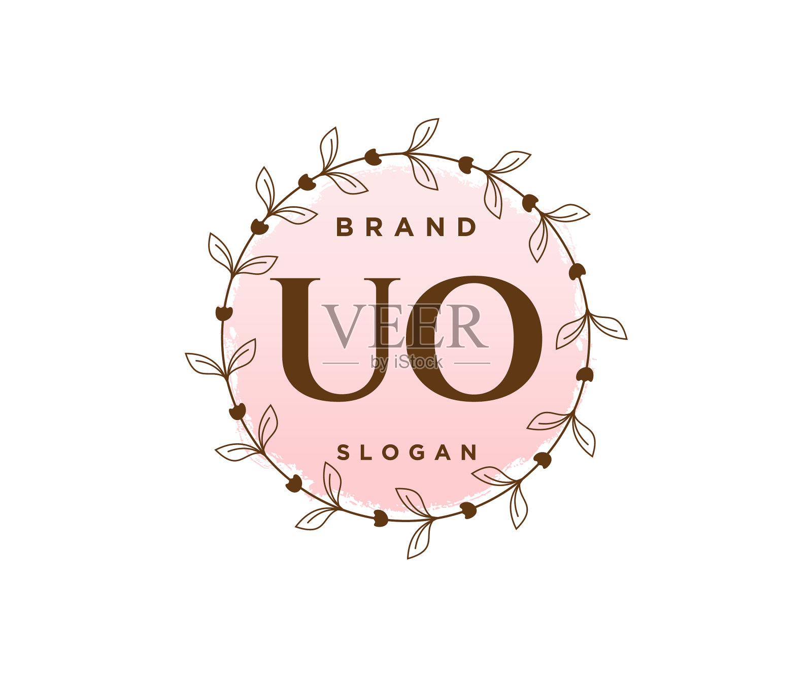 最初的女性标志，可用于自然沙龙设计元素图片