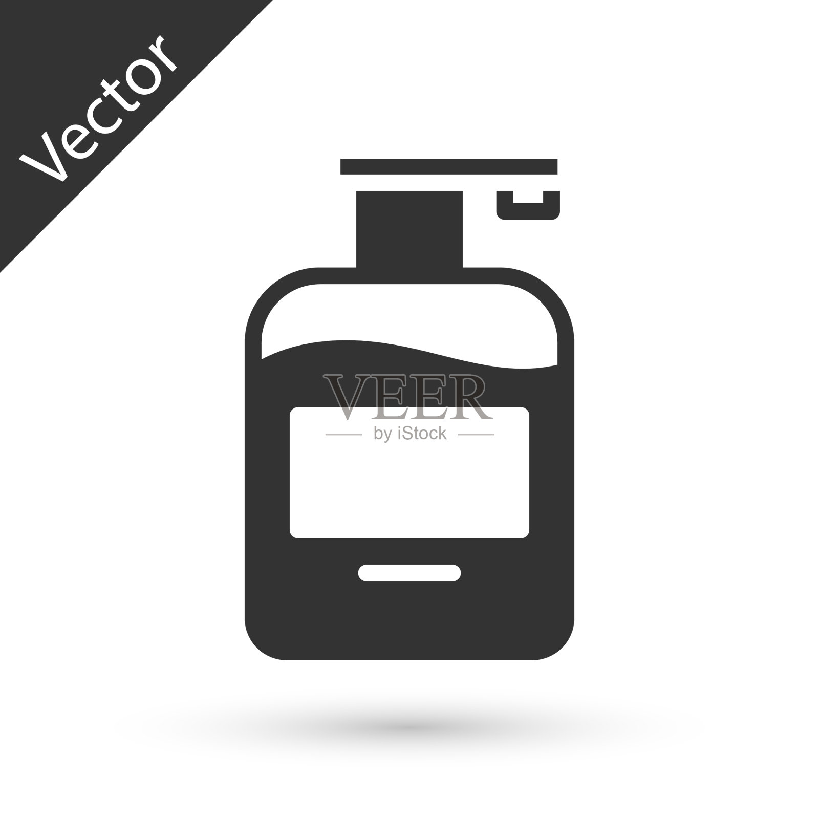 灰瓶液体抗菌皂用插画图片素材