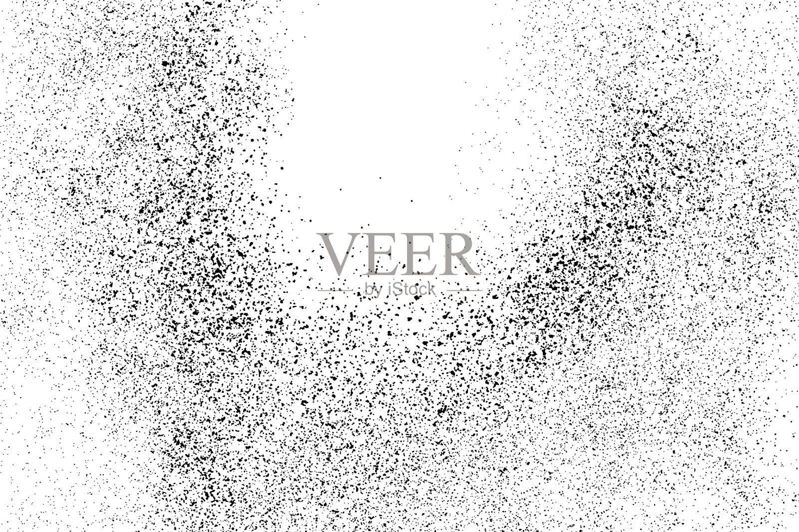 黑色颗粒状纹理孤立在白色上插画图片素材