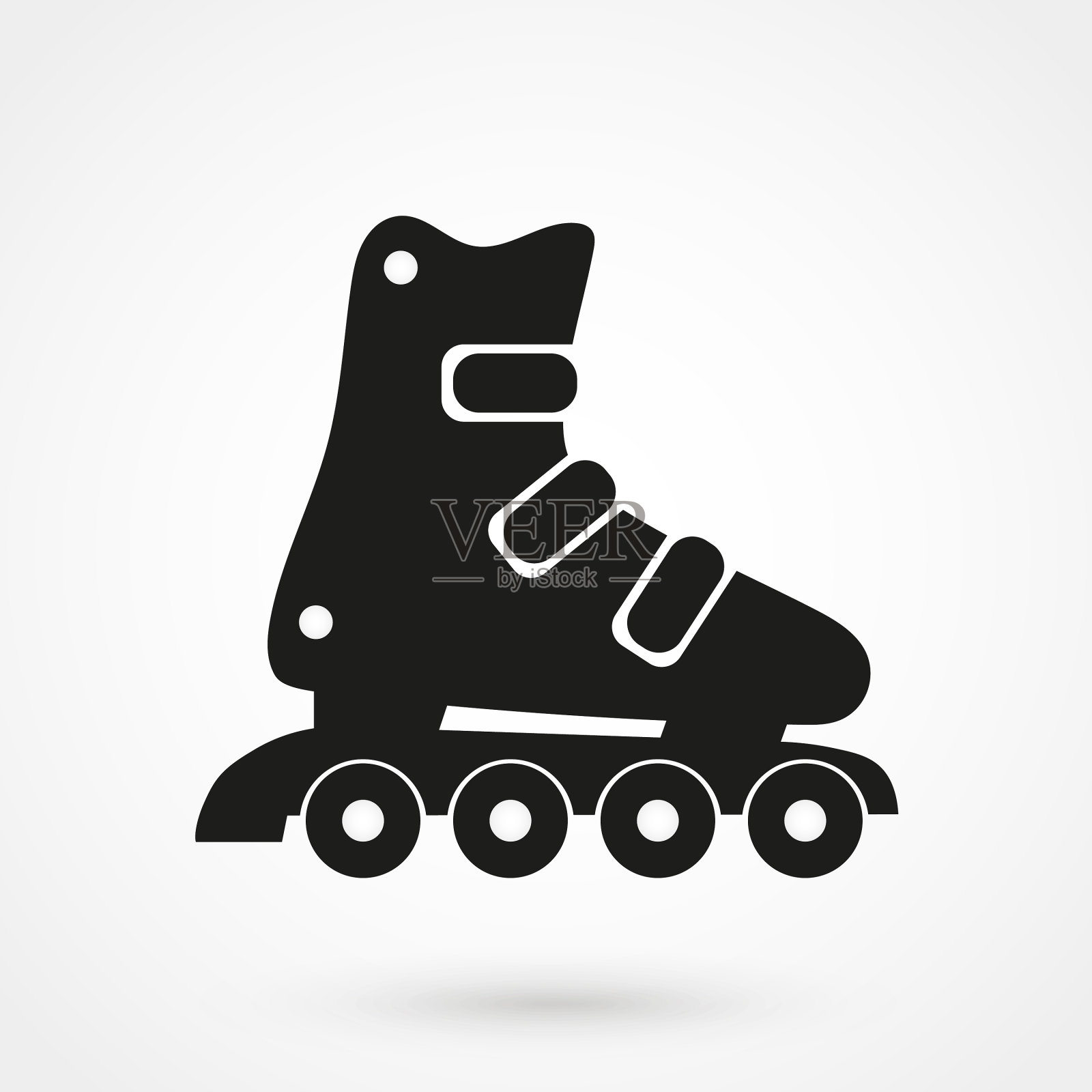 轮式溜冰鞋图标插画图片素材