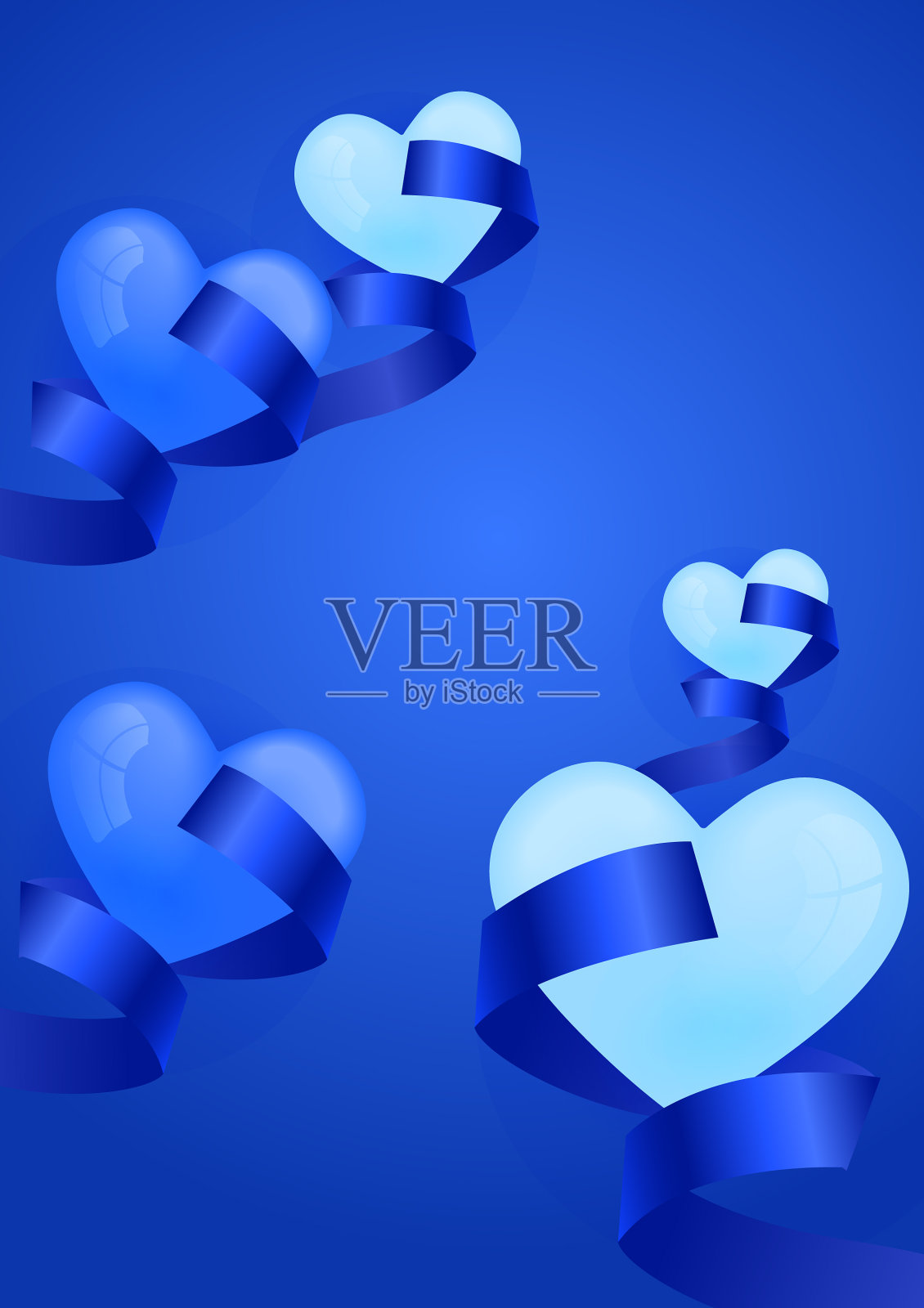 蓝色universal love valentine背景设计插画图片素材