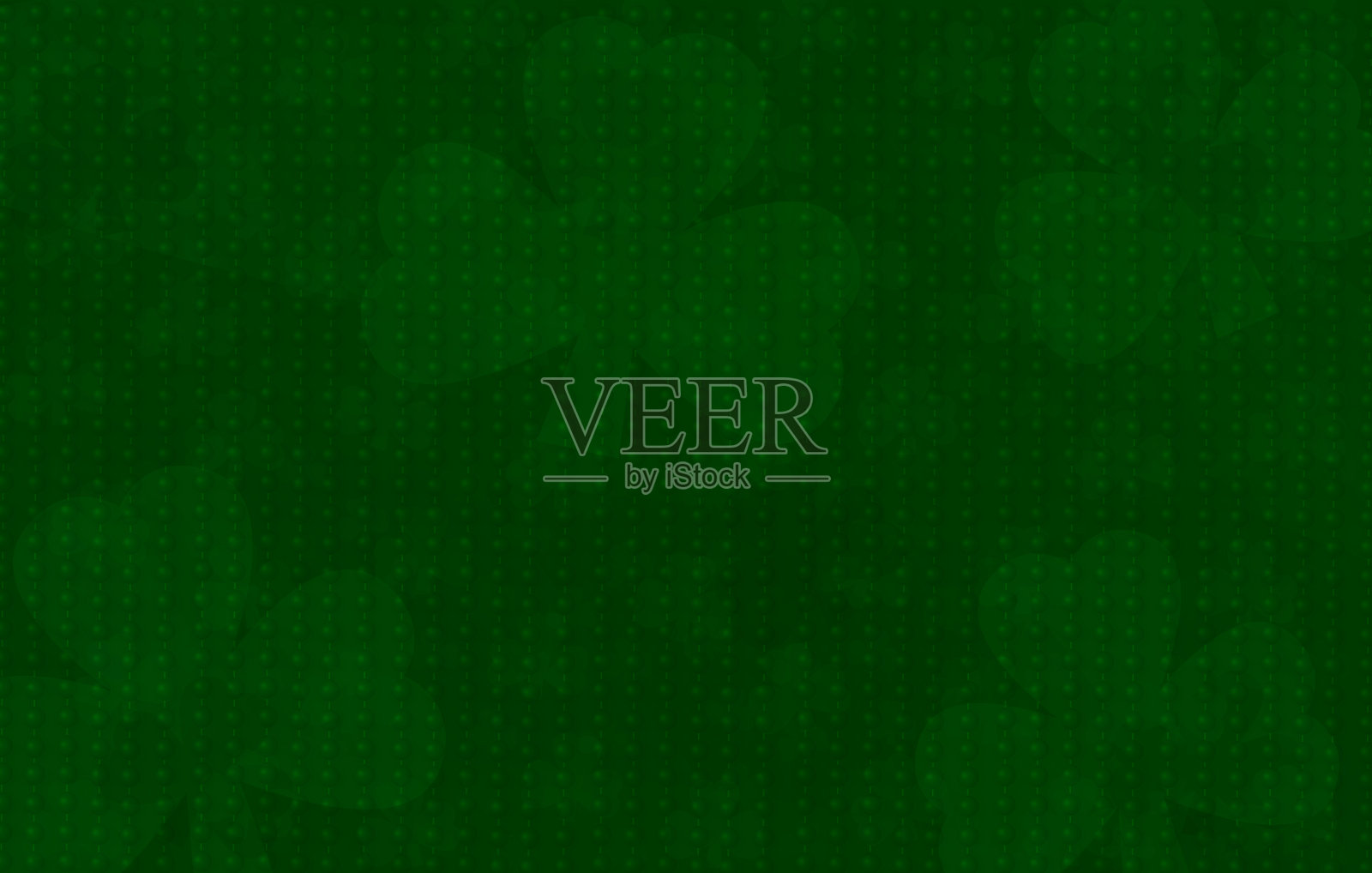 三叶草圣帕特里克日翡翠绿色三叶草节日珠子复制空间背景请柬插画图片素材