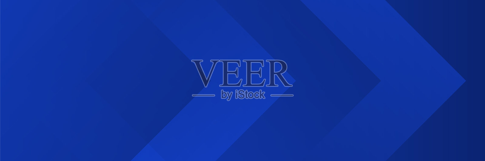 箭头科技蓝色抽象几何宽横幅插画图片素材