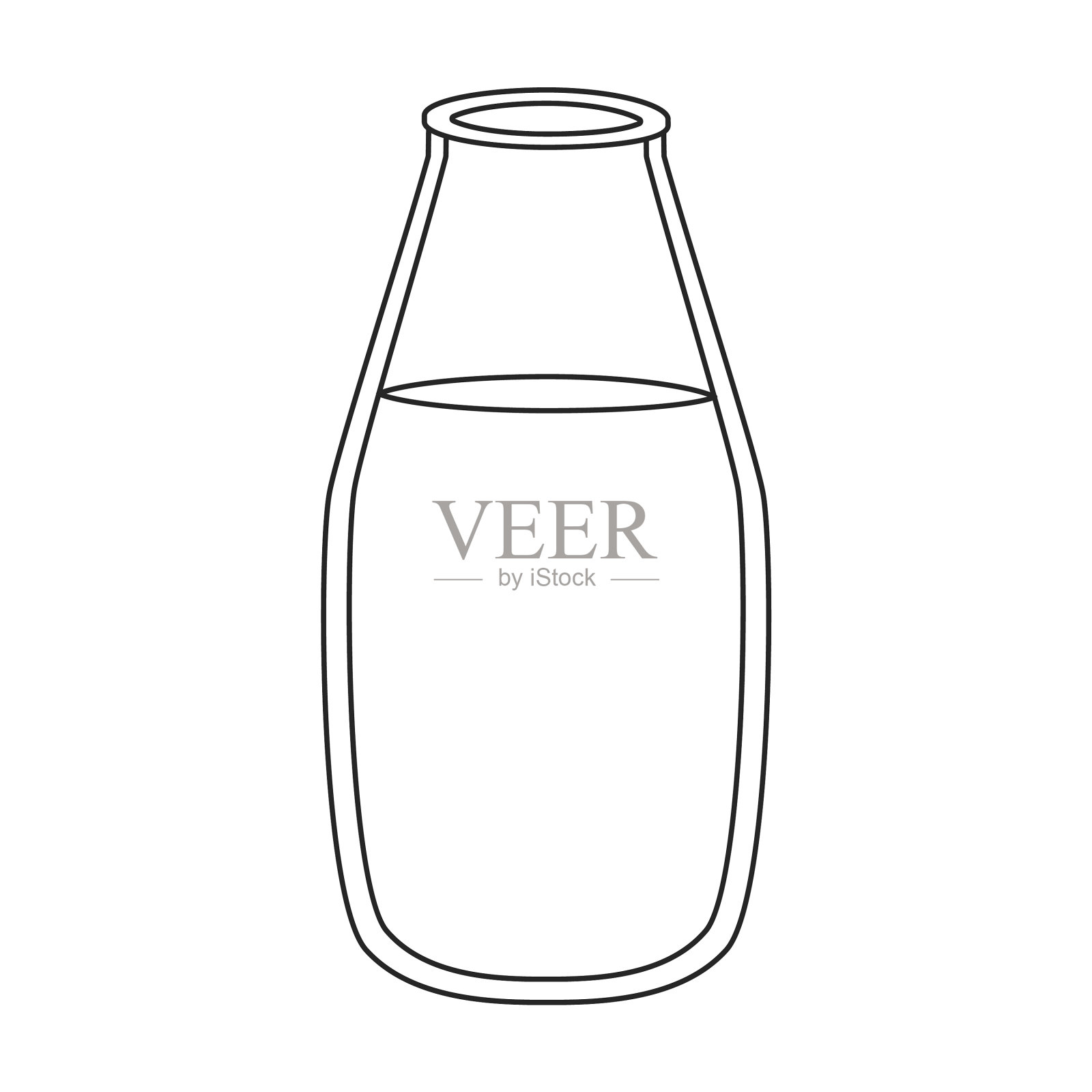 豆浆图标大纲图标孤立插画图片素材