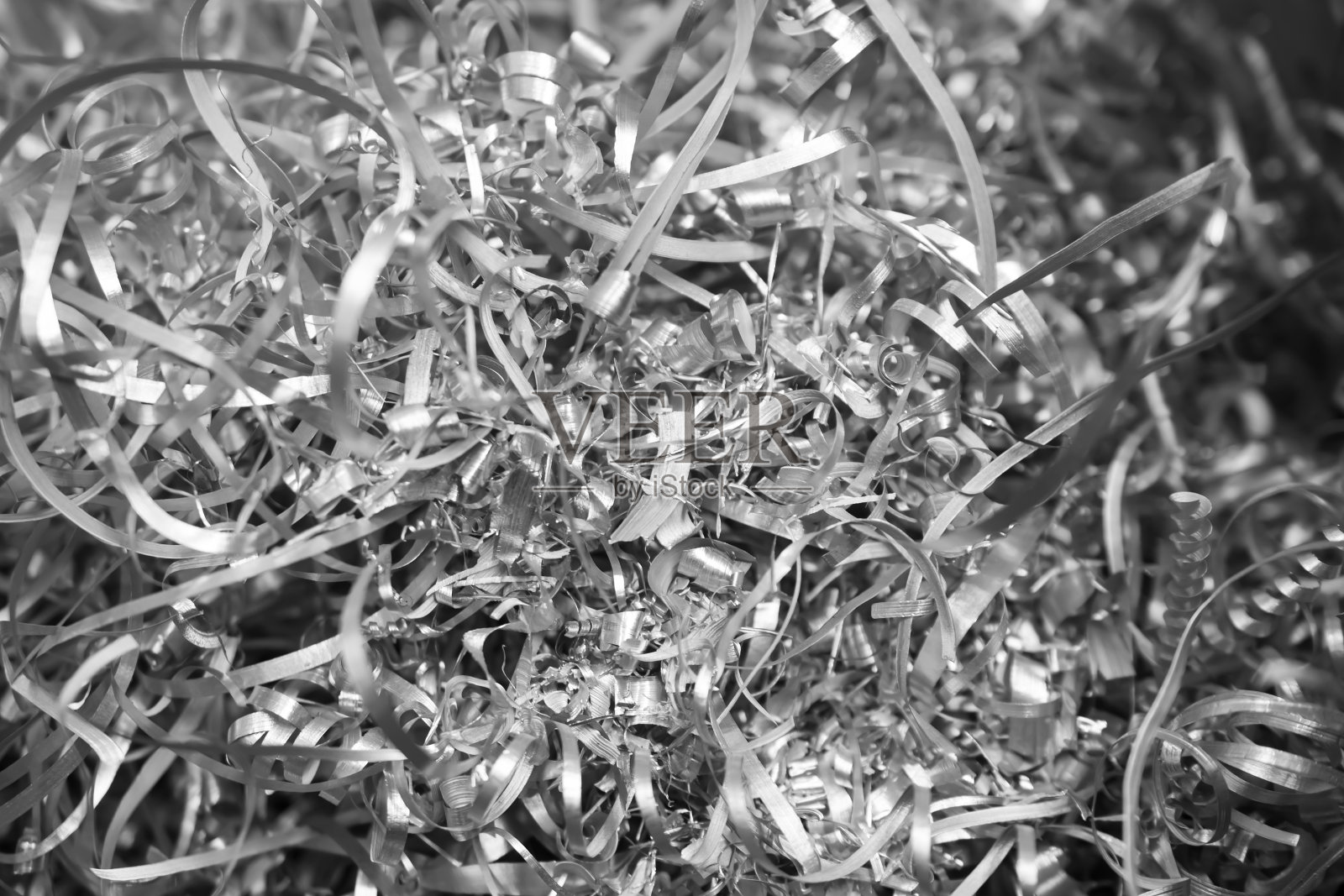 带有可见细节的银色钢屑背景或纹理照片摄影图片