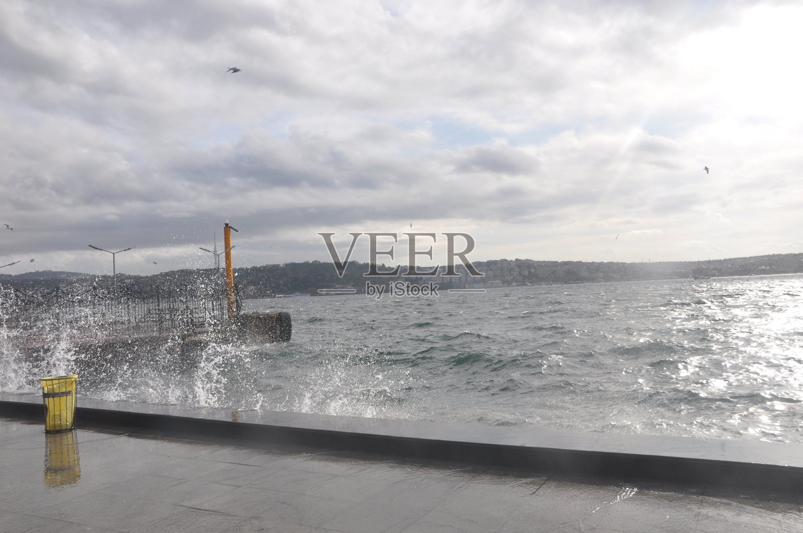 海岸的景色照片摄影图片