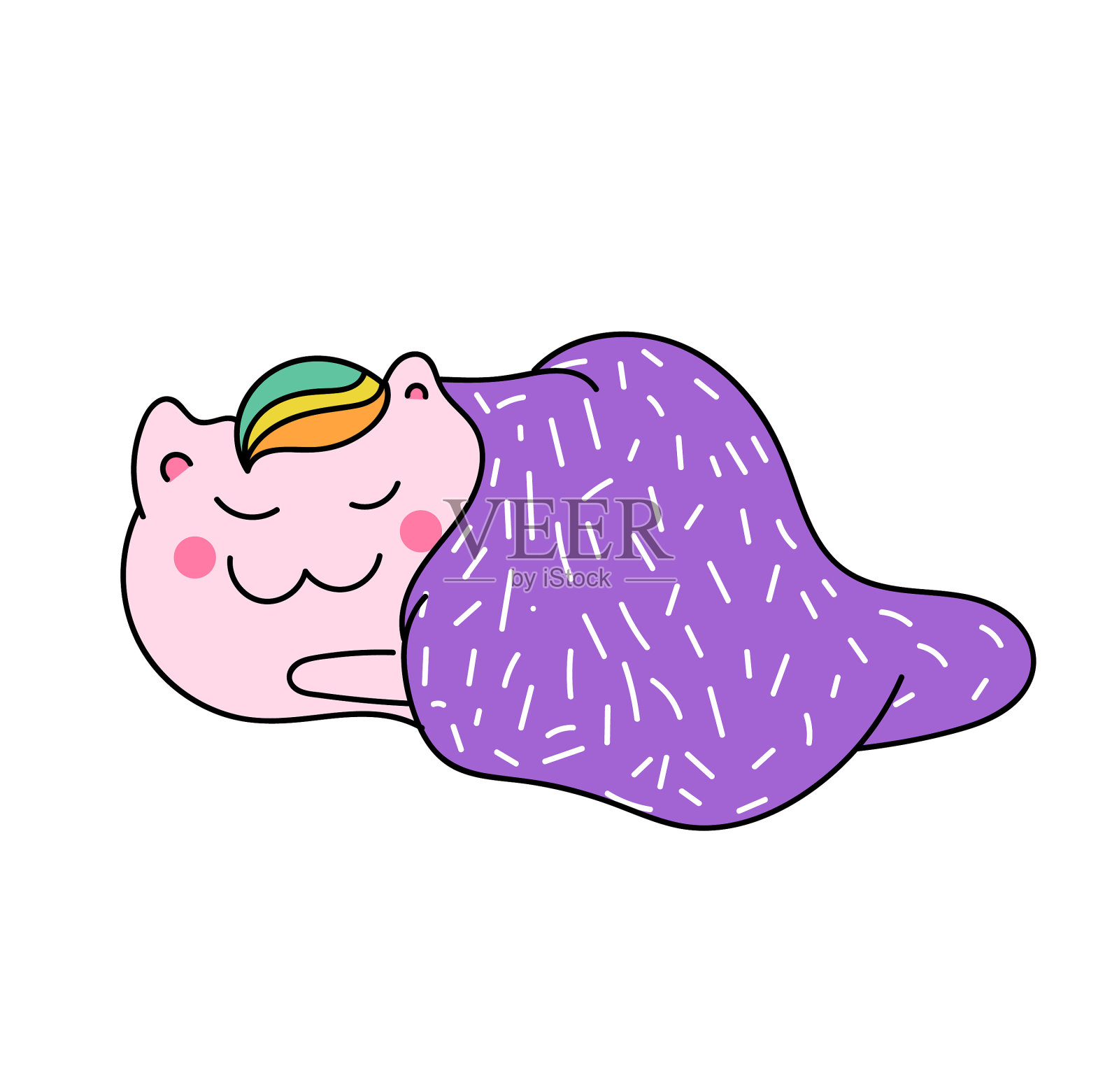 可爱的独角兽的概念设计元素图片