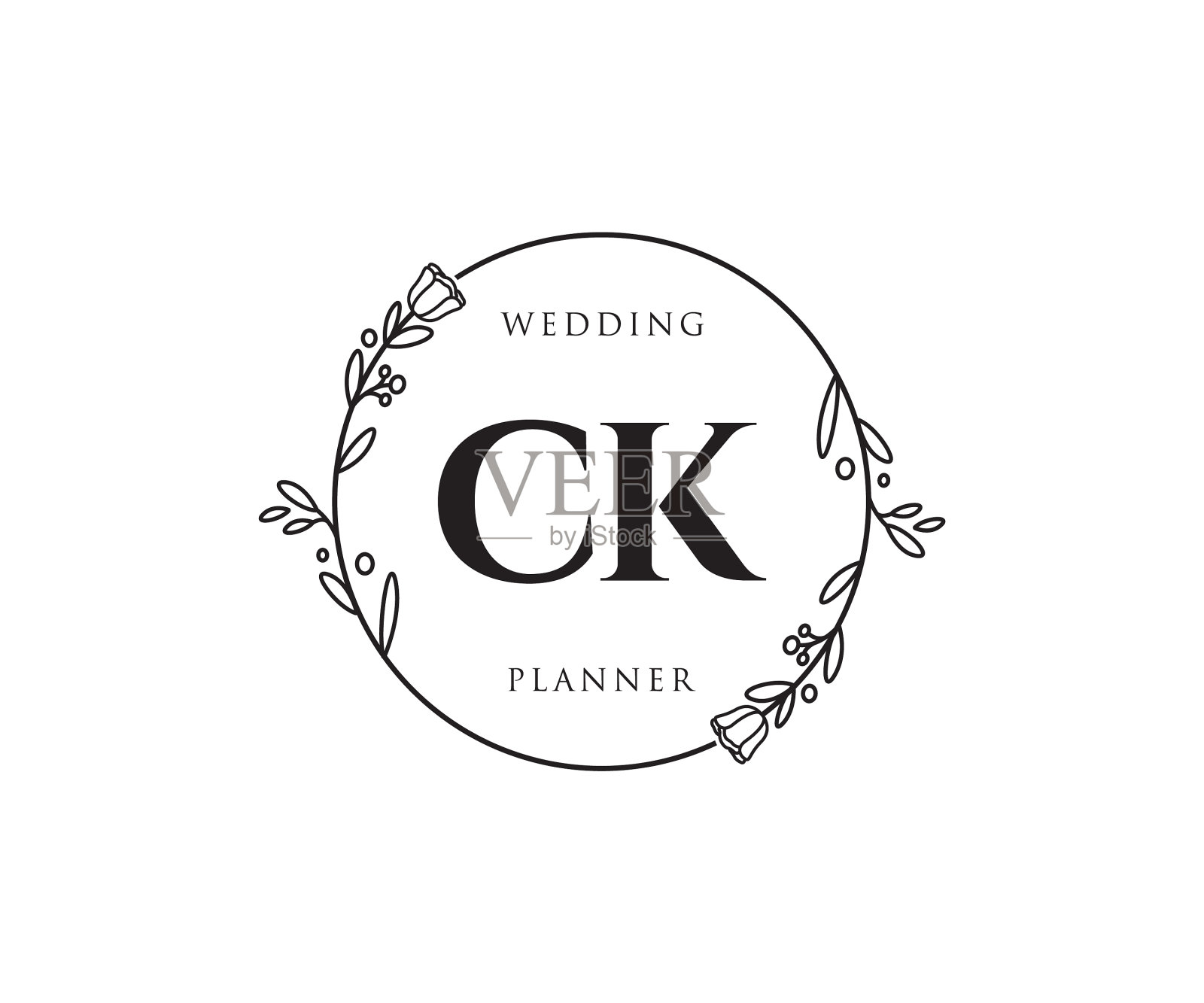 最初的ck女性标志可用于自然沙龙插画图片素材