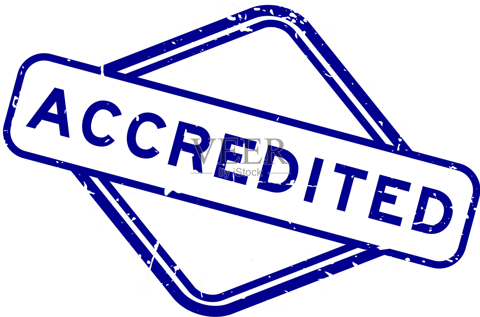 垃圾蓝色认可字橡胶印章上设计元素图片