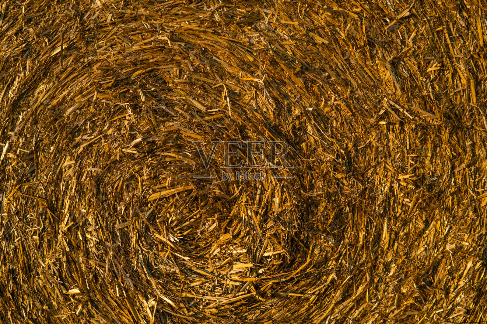 田里的干草捆。小时,金色的夕阳。照片摄影图片